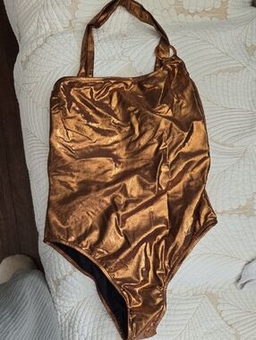 Sports Illustrated Swim Metallic Copper- One-Piece